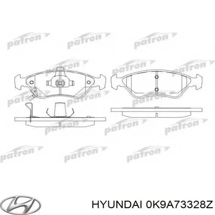 Передние тормозные колодки 0K9A73328Z Hyundai/Kia