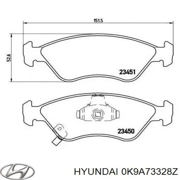 0K9A73328Z Hyundai/Kia передние тормозные колодки