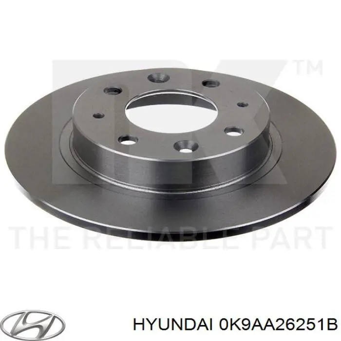 Тормозные диски 0K9AA26251B Hyundai/Kia
