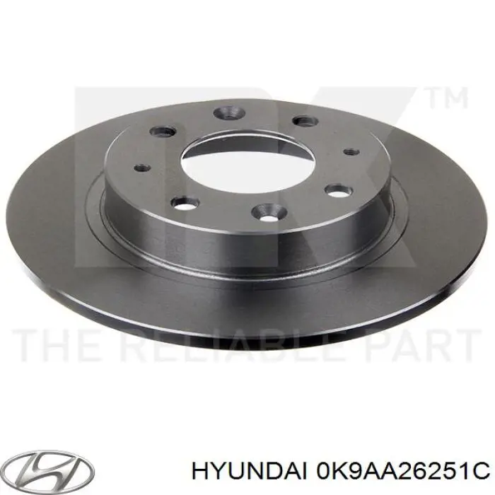 Тормозные диски 0K9AA26251C Hyundai/Kia