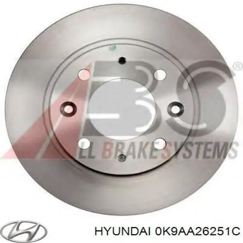 Задний тормозной диск Hyundai/Kia 0K9AA26251C цена, от 31.24 USD