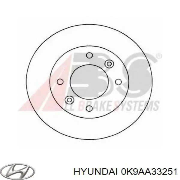 Передние тормозные диски 0K9AA33251 Hyundai/Kia