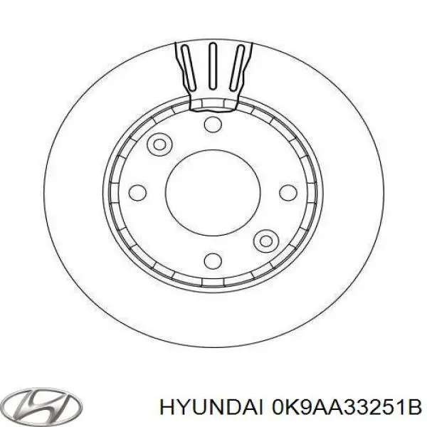 Тормоз дисковый передний Hyundai/Kia 0K9AA33251B цена, от 27.93 USD