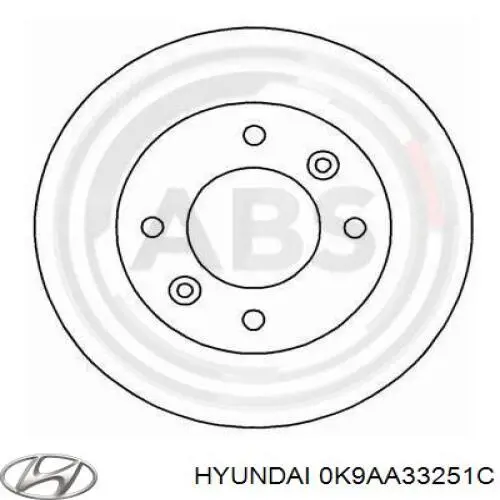 Купить 0K9AA33251C Hyundai/Kia Ротор тормозной