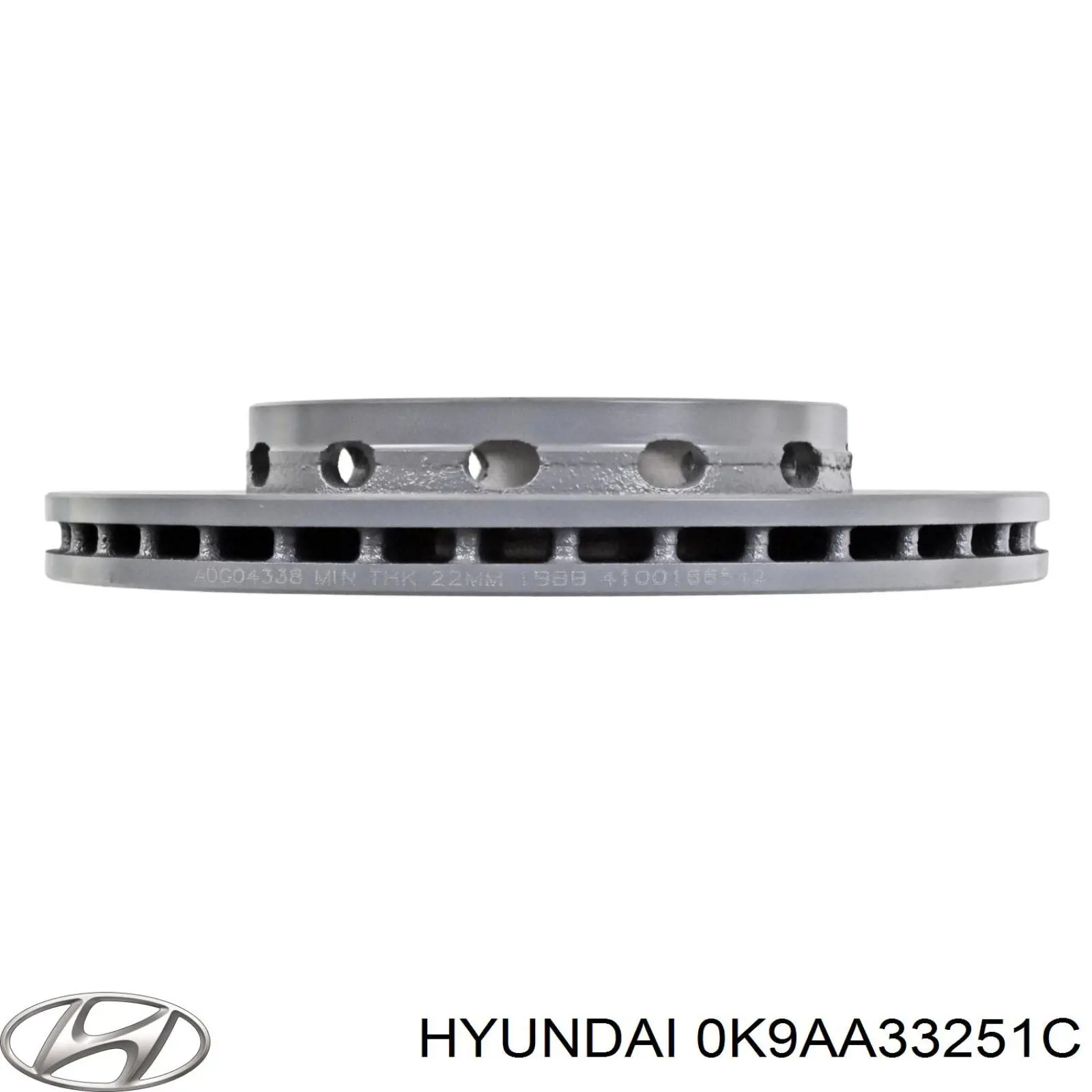 0K9AA33251C Hyundai/Kia Диск тормозной передний
