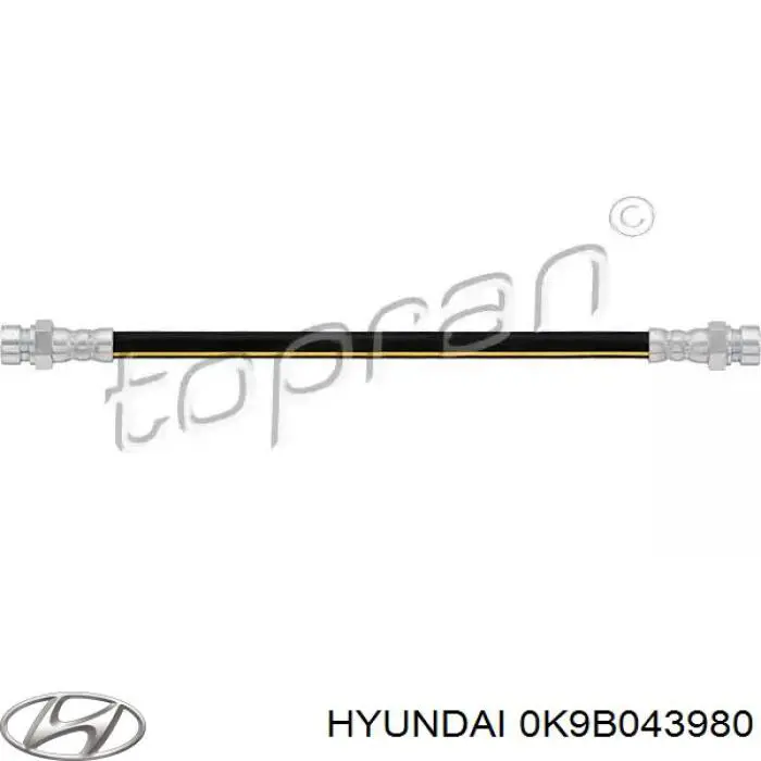 Задний тормозной шланг 0K9B043980 Hyundai/Kia
