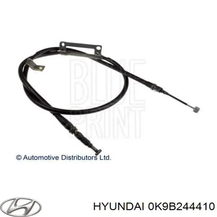 0K9B244410 Hyundai/Kia трос ручного тормоза задний правый