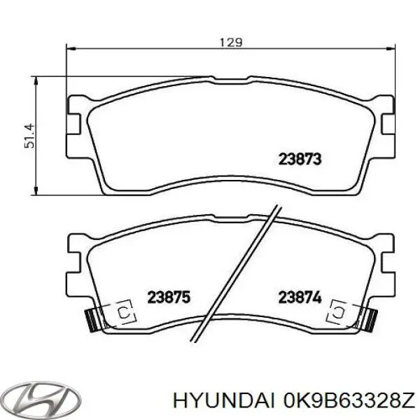 0K9B63328Z Hyundai/Kia колодки тормозные передние дисковые