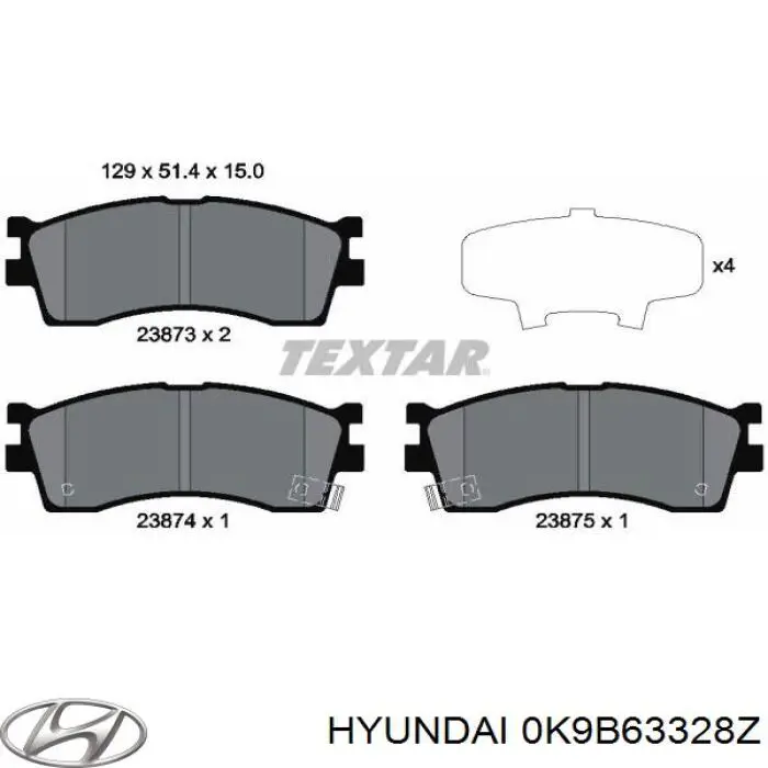 Колодки Hyundai/Kia 0K9B63328Z цена, от 16.48 USD