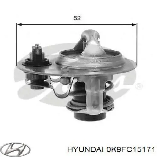 Термостат в корпусе Hyundai/Kia 0K9FC15171 цена, от 15.08 USD