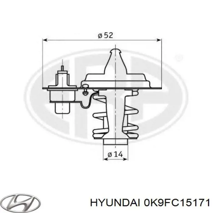 Купить 0K9FC15171 Hyundai/Kia Автомобильный термостат