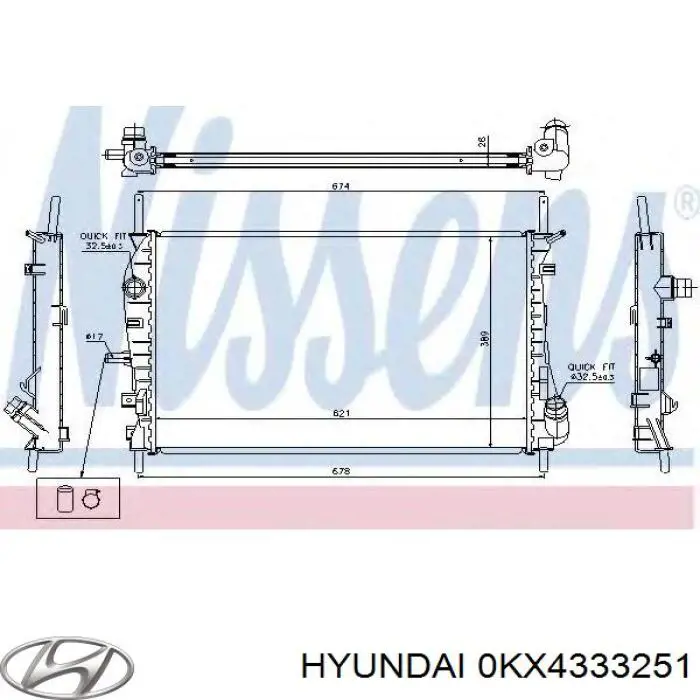 Купить 0KX4333251 Hyundai/Kia Ротор тормозной