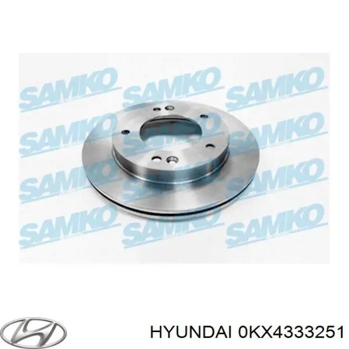 Передние тормозные диски 0KX4333251 Hyundai/Kia