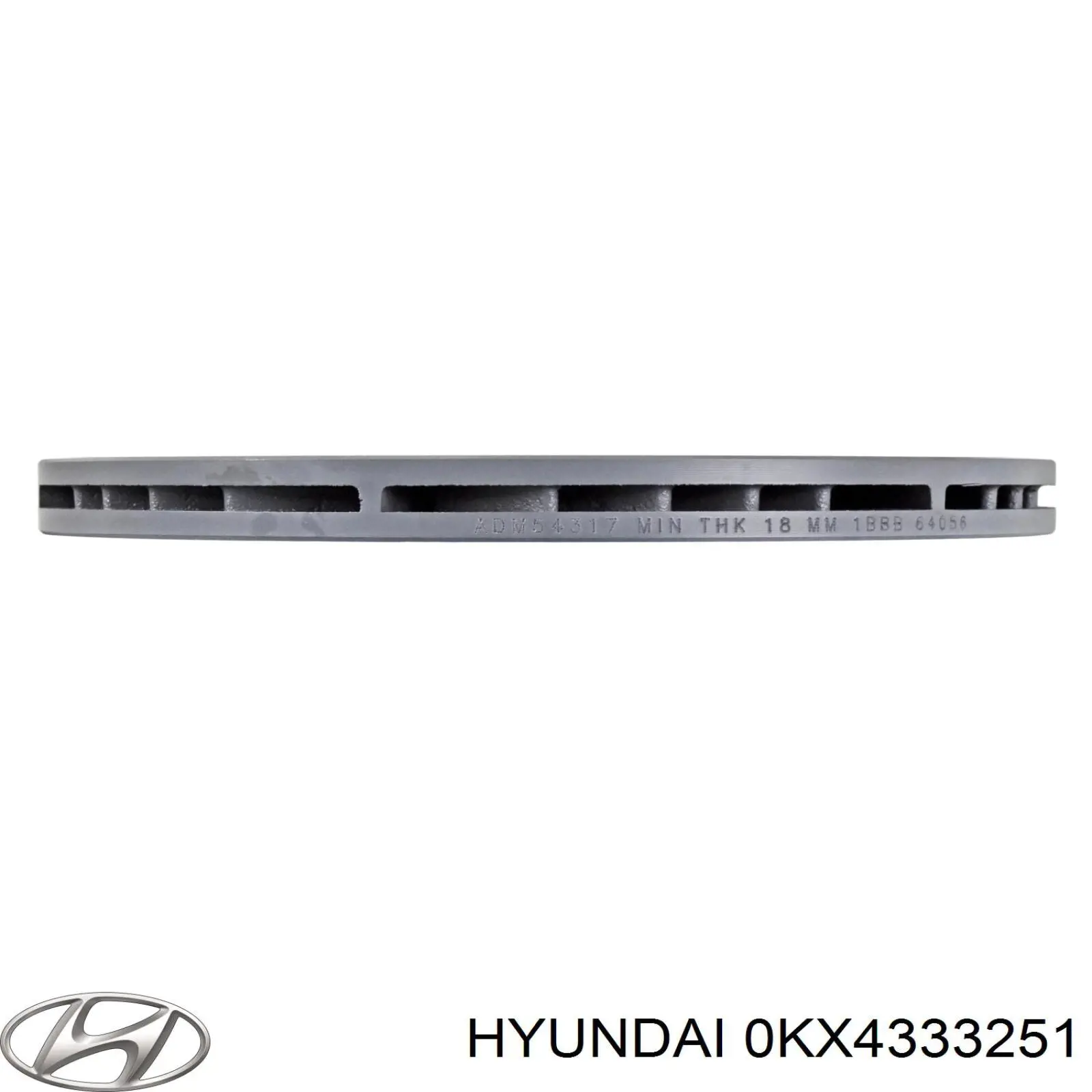 Купить 0KX4333251 Hyundai/Kia Ротор тормозной