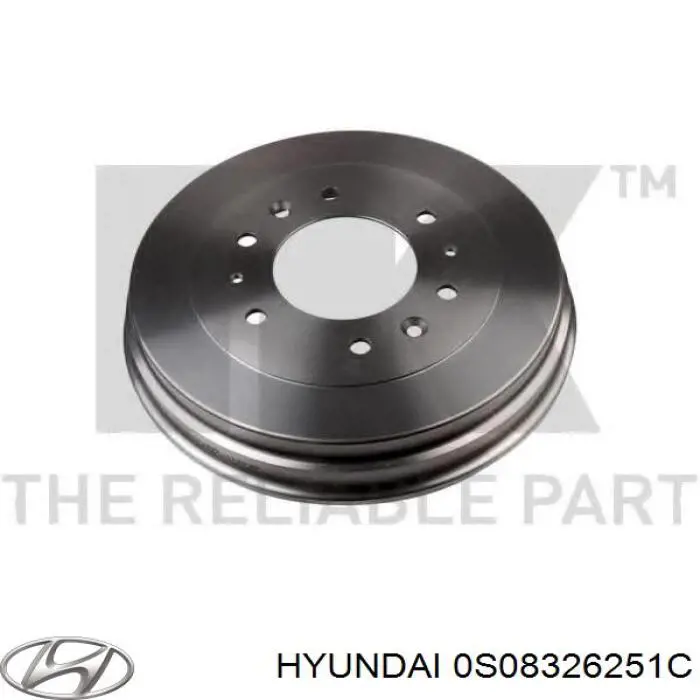 0S08326251C Hyundai/Kia Тормозной барабан