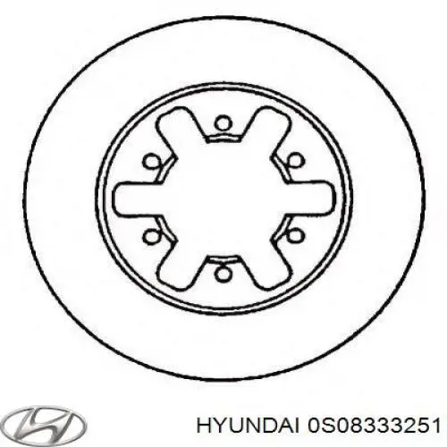 Передние тормозные диски 0S08333251 Hyundai/Kia