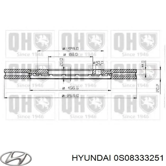 Тормоз дисковый передний Hyundai/Kia 0S08333251 цена, от 34.76 USD