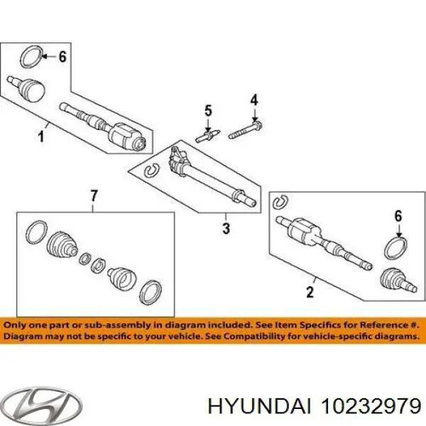 ШРУС наружный передний, левый Hyundai/Kia 10232979 цена, от 17.50 USD