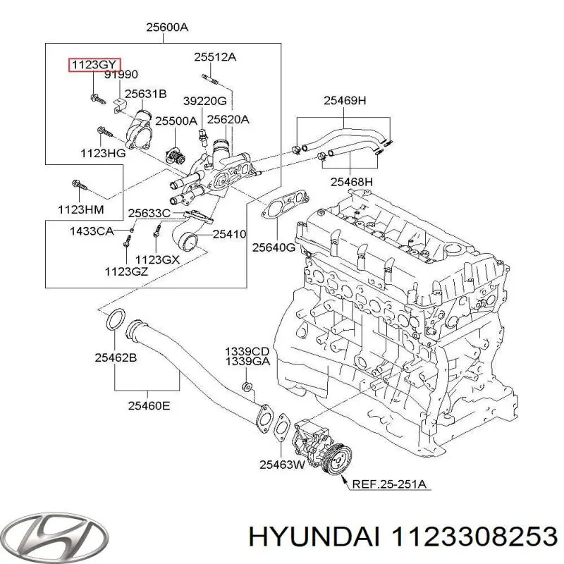 Купить 1123308253 Hyundai/Kia 