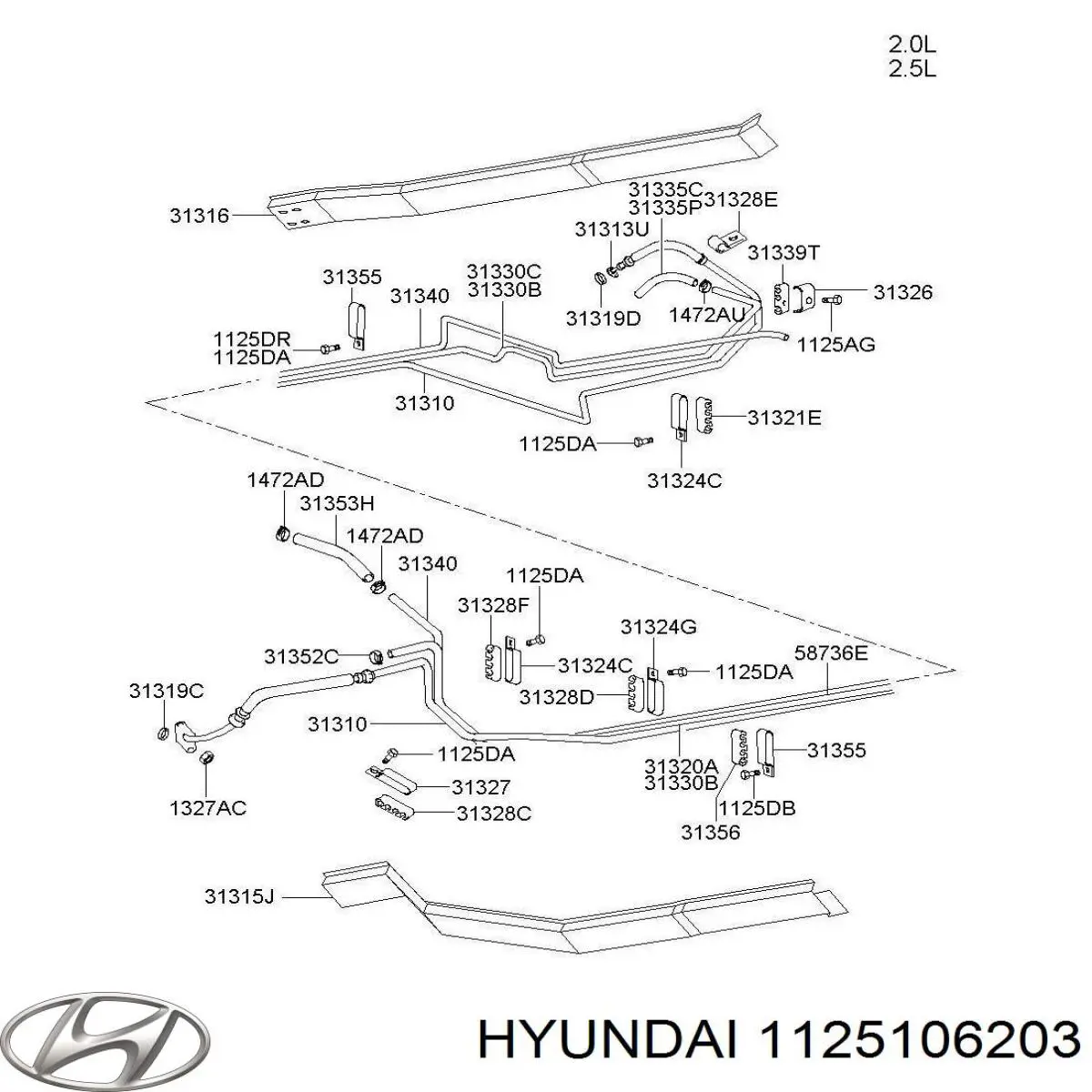 Купить 1125106203 Hyundai/Kia 