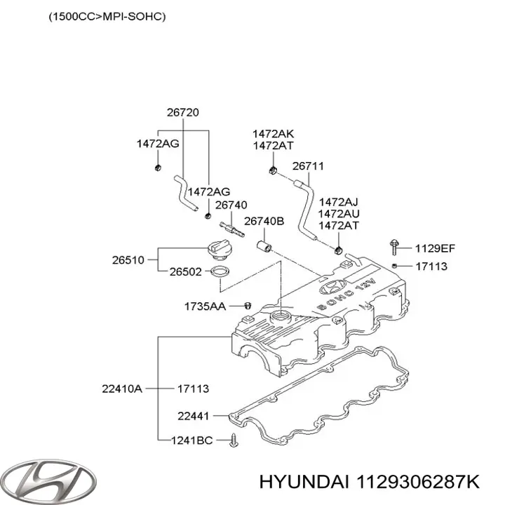  Hyundai/Kia 1129306287K цена, от 3.76 USD