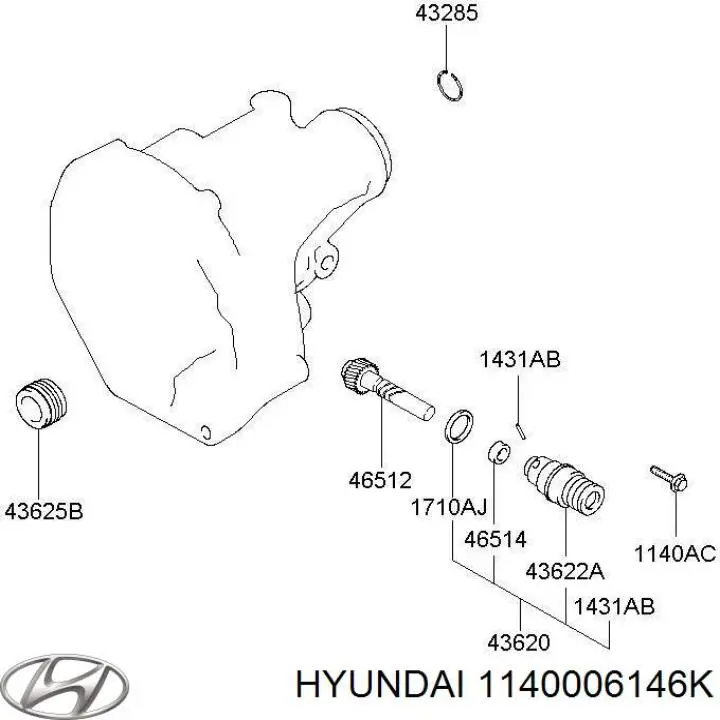 Купить 1140006146K Hyundai/Kia 