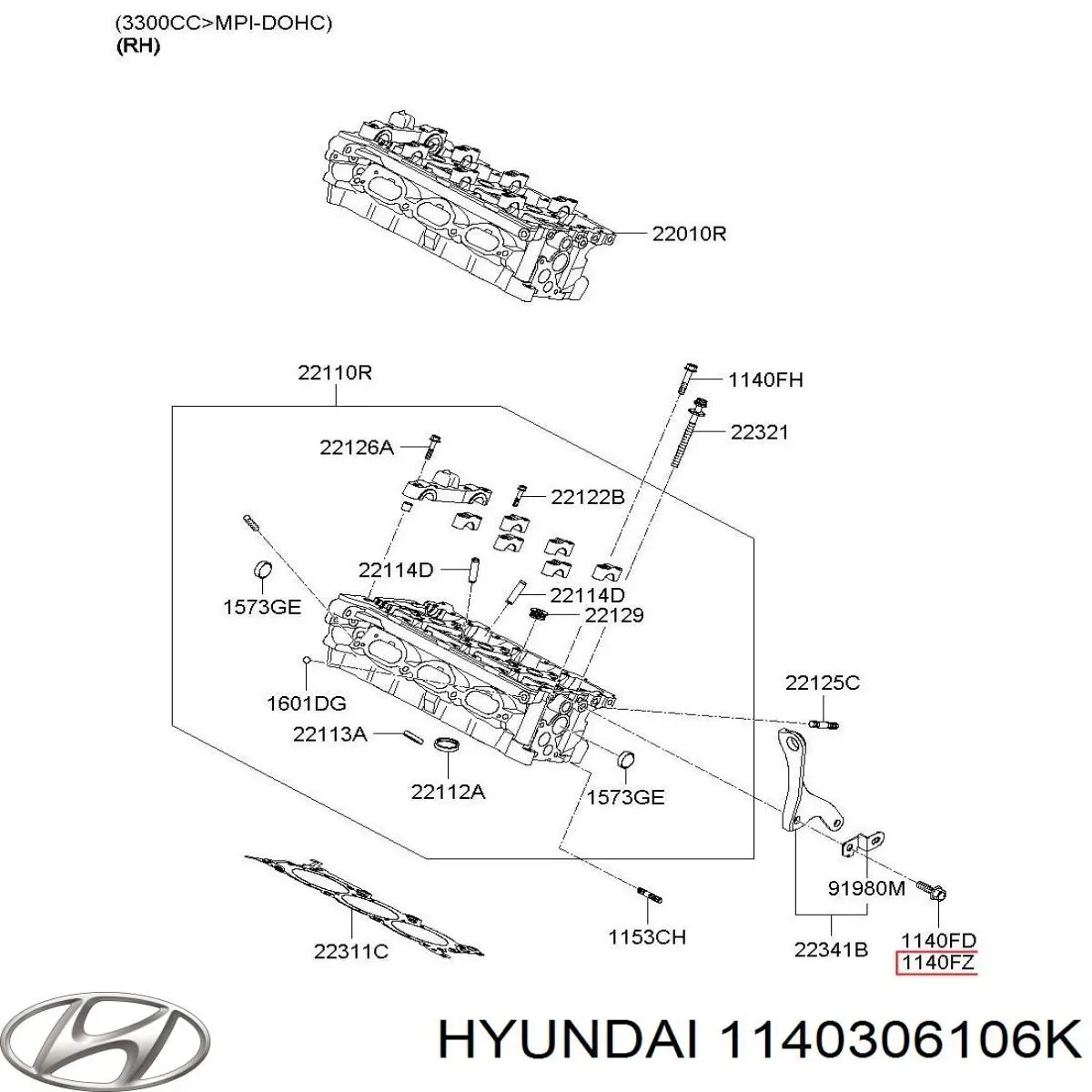  Hyundai/Kia 1140306106K цена, от 1.41 USD