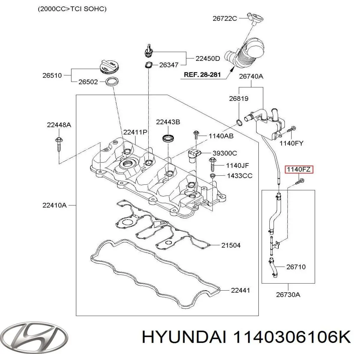 Купить 1140306106K Hyundai/Kia 