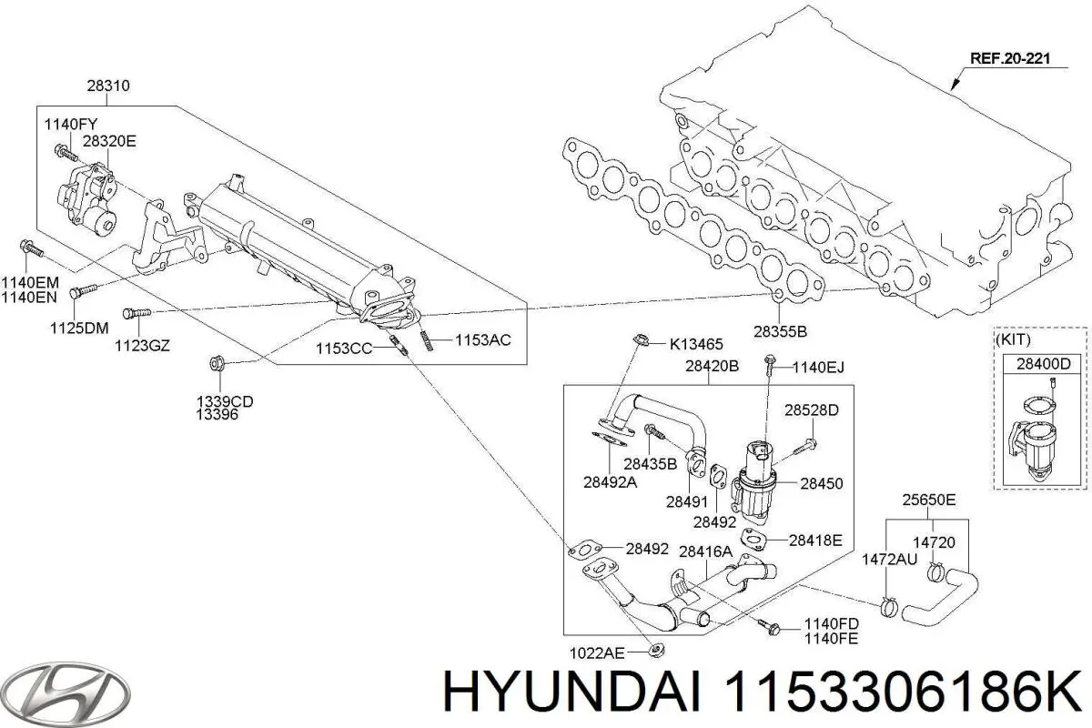  Hyundai/Kia 1153306186K цена, от 1.28 USD