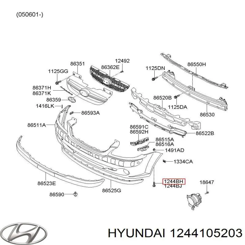 Купить 1244105203 Hyundai/Kia 