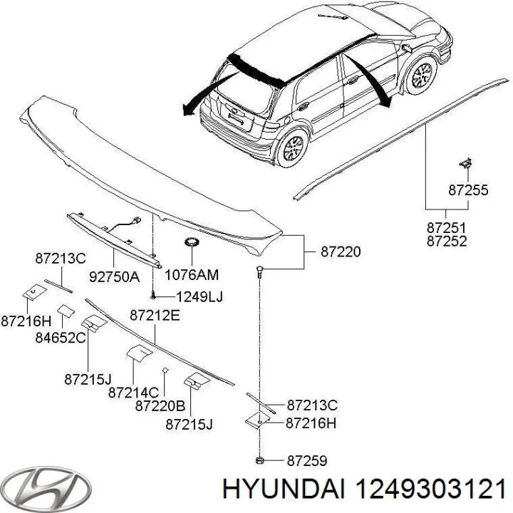  Hyundai/Kia 1249303121 цена, от 0.99 USD