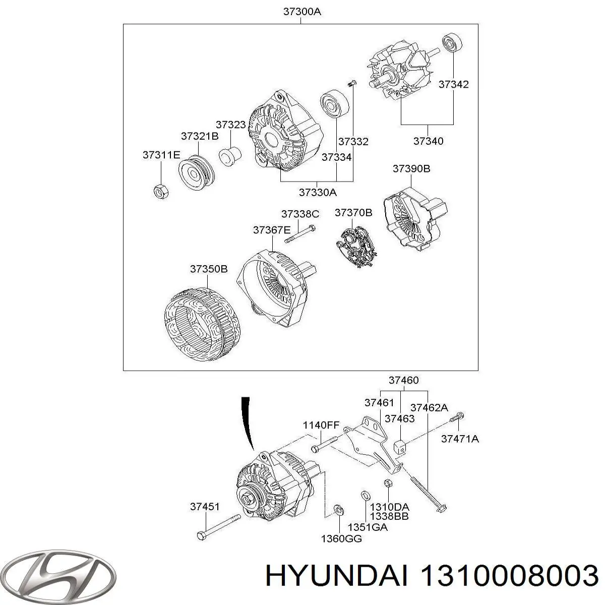  Hyundai/Kia 1310008007B цена, от 0.53 USD