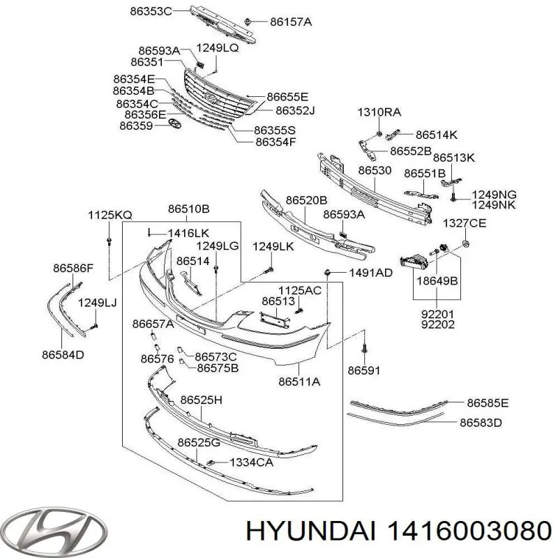  Hyundai/Kia 1416003080 цена, от 0.56 USD