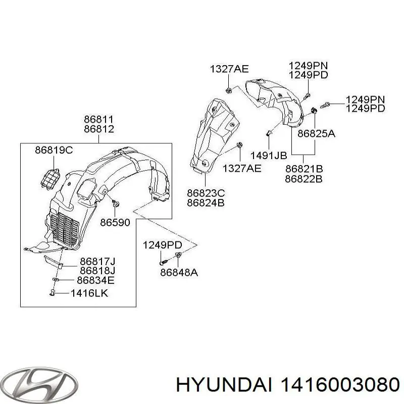 Купить 1416003080 Hyundai/Kia 