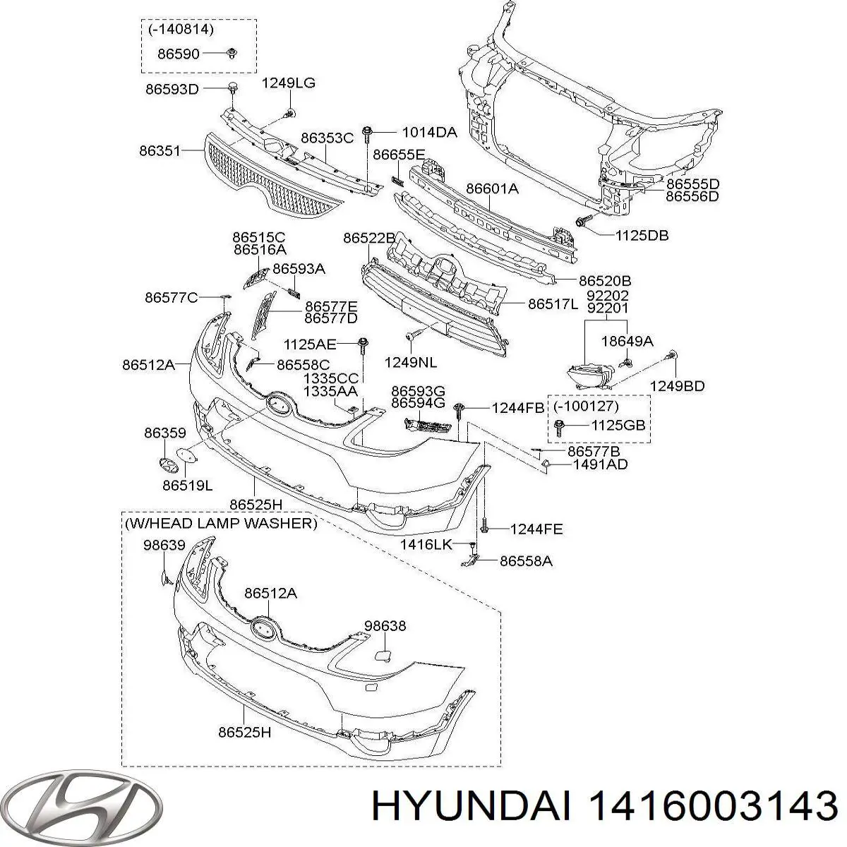  Hyundai/Kia 1416003143 цена, от 0.99 USD