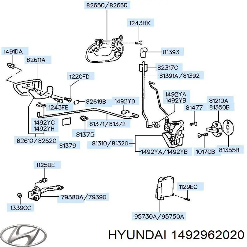 1492962020 Hyundai/Kia Задняя дверь