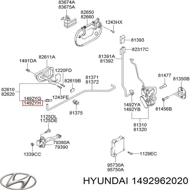 Купить 1492962020 Hyundai/Kia Дверь задняя багажная