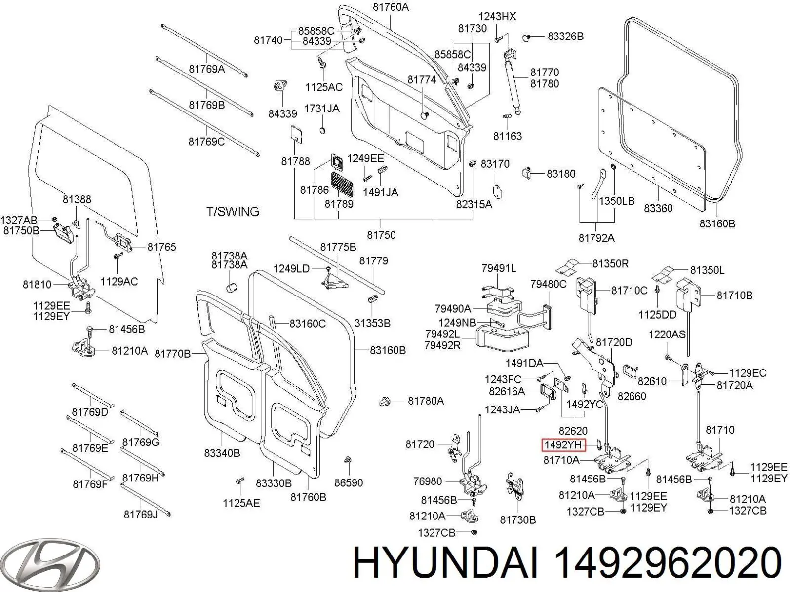 Пятая дверь Hyundai/Kia 1492962020 цена, от 1.12 USD