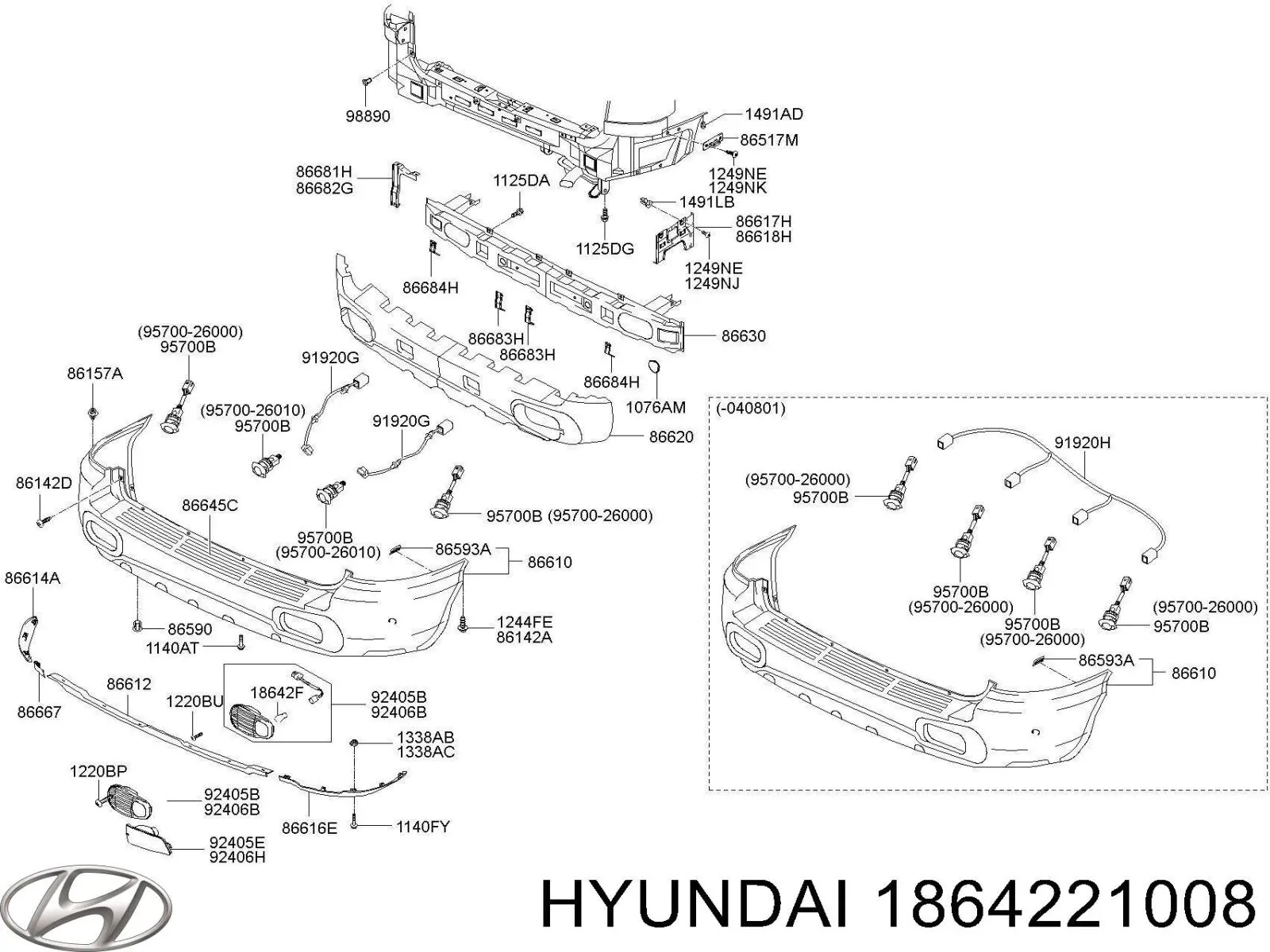 Лампочка стоп сигнала заднего фонаря 1864221008 Hyundai/Kia