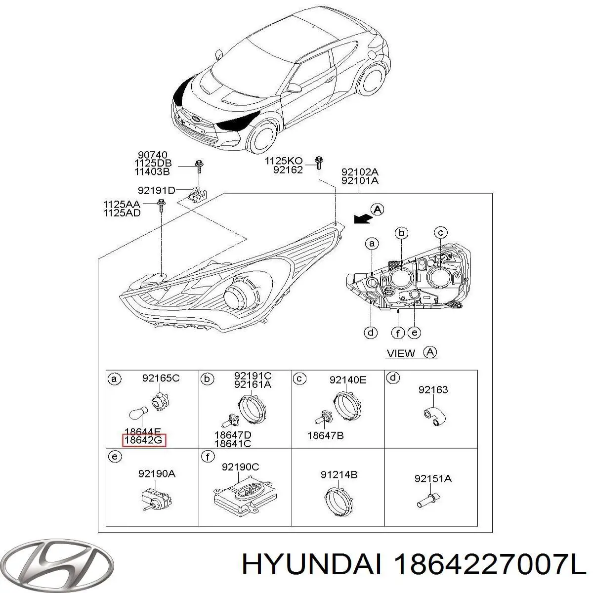 Купить 1864227007L Hyundai/Kia Лампочка
