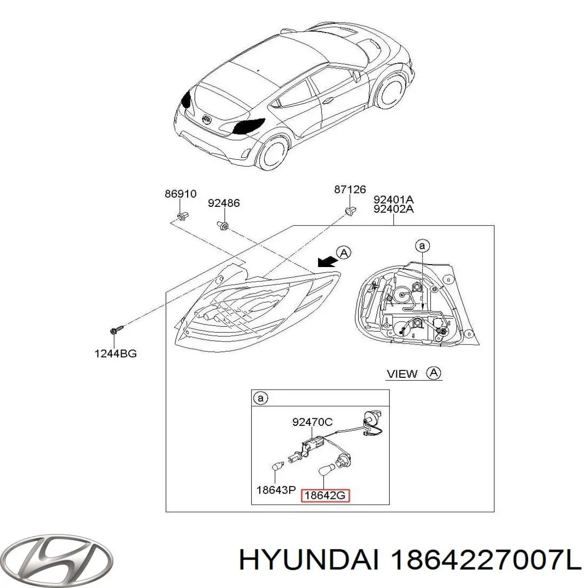 Лампочка накаливания Hyundai/Kia 1864227007L цена, от 8.05 USD