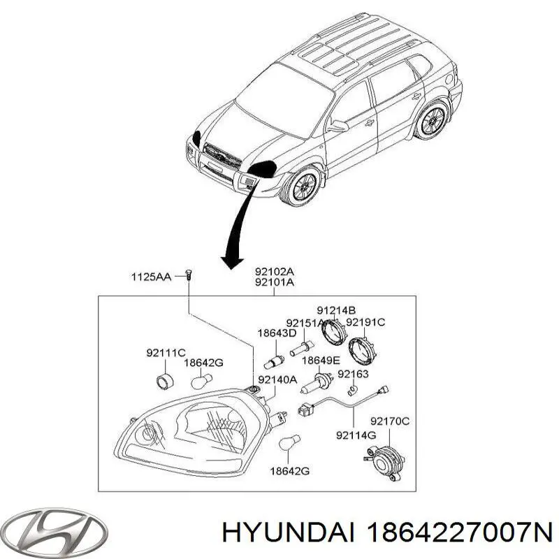 Купить 1864227007N Hyundai/Kia Лампочка