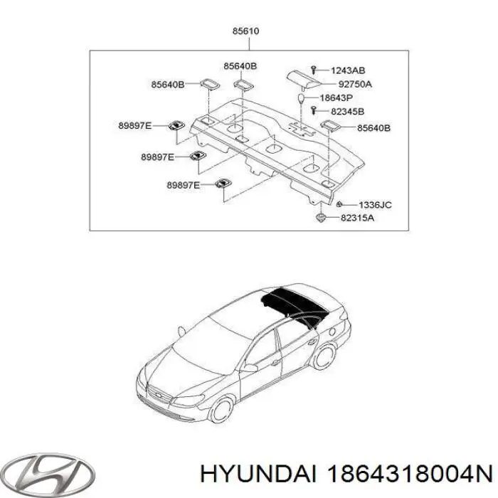 1864318004N Hyundai/Kia лампочка