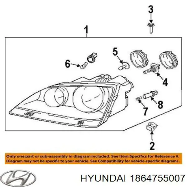 Bombilla halógena 1864755007 Hyundai/Kia