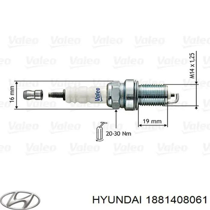 Купить 1881408061 Hyundai/Kia Свечи автомобильные