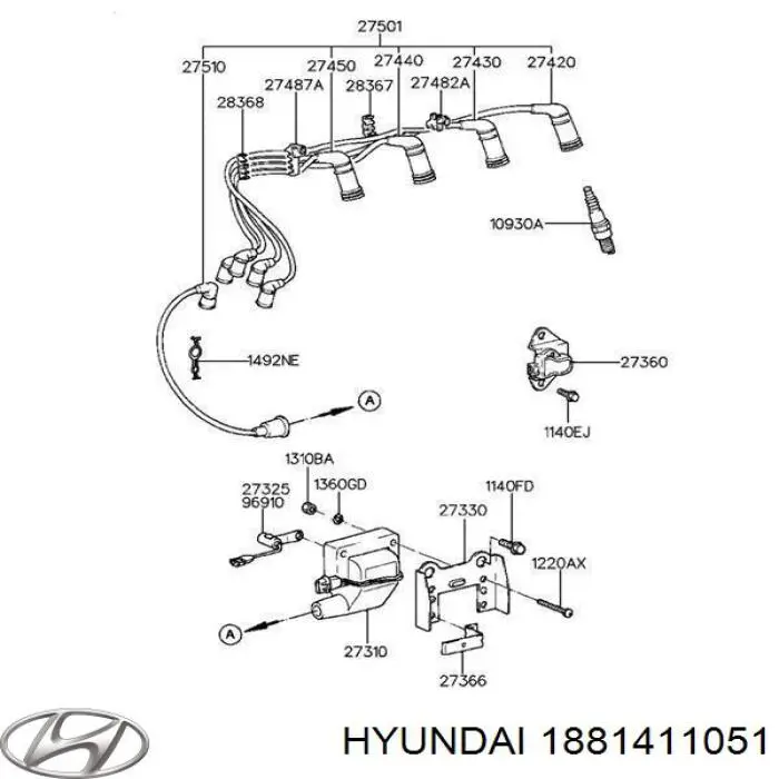 Купить 1881411051 Hyundai/Kia Свечи автомобильные