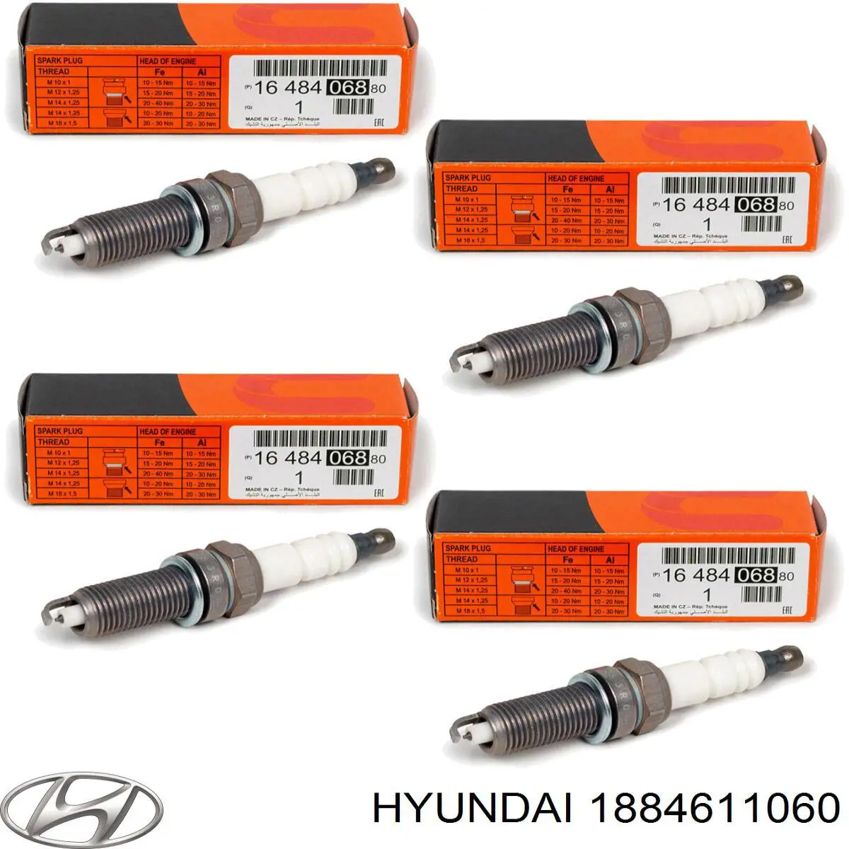 Свечи зажигания 1884611060 Hyundai/Kia