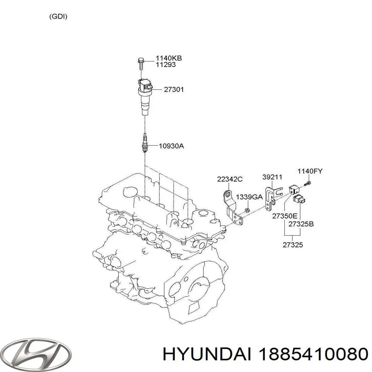 Свеча Hyundai/Kia 1885410080