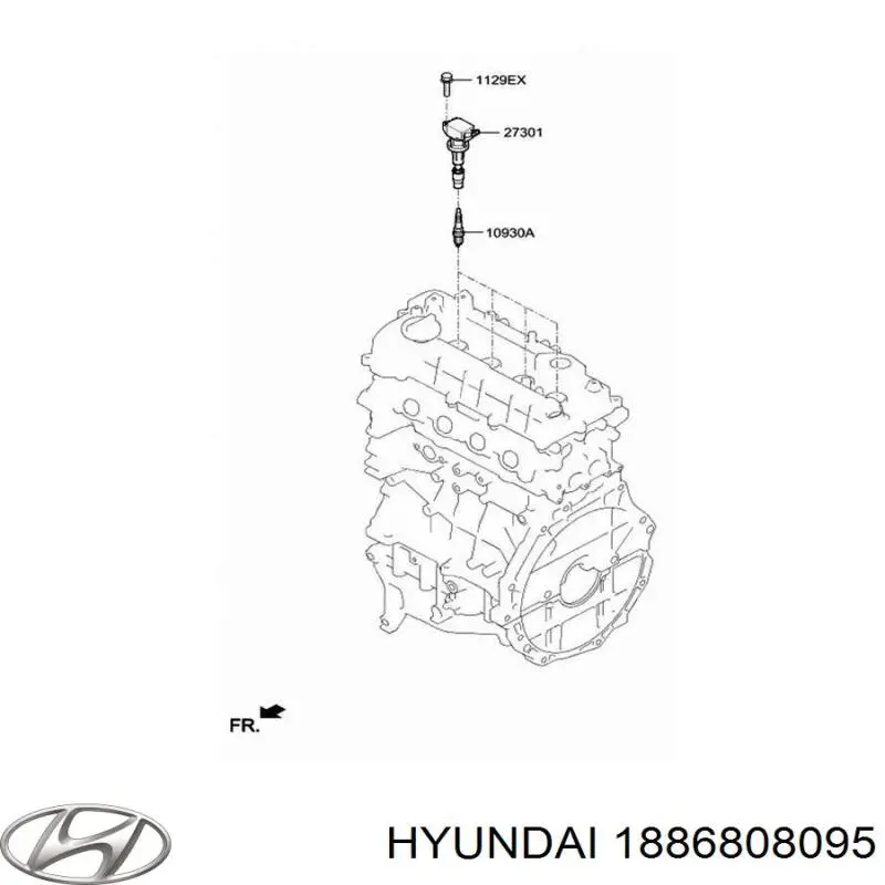 Bujía de encendido 1886808095 Hyundai/Kia