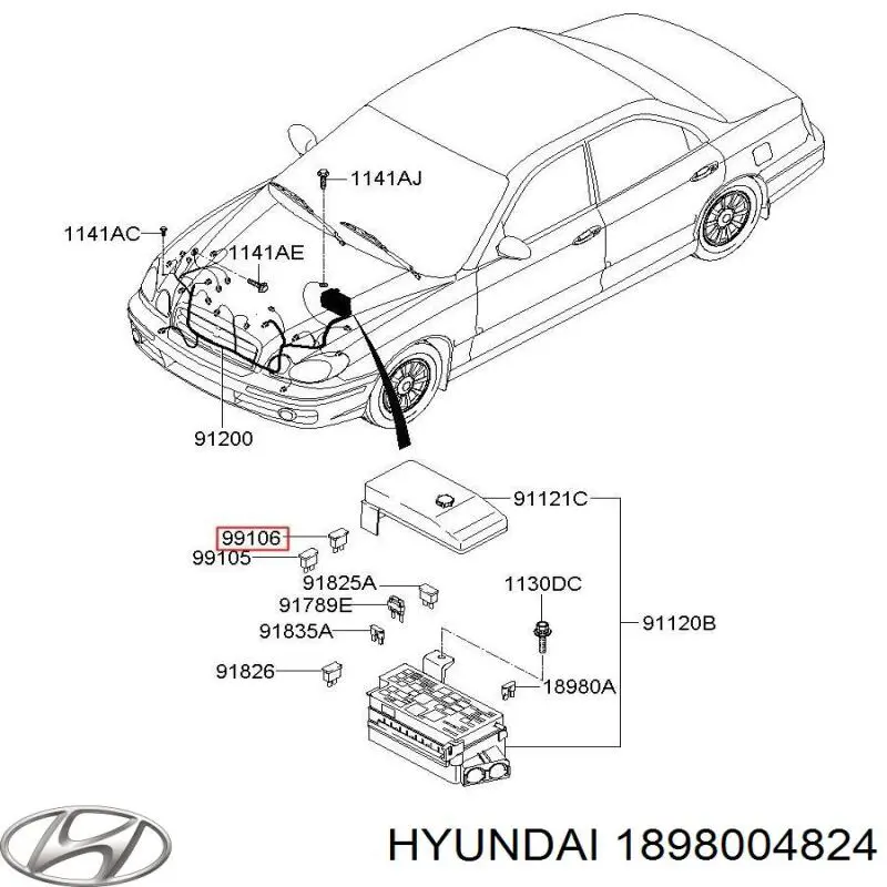 Предохранитель 1898004824 Hyundai/Kia